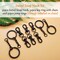 150Pcs Black Swivel Snap Hook Set,Swivel Clasp Keychain Hook Lobster Clasp Split Key Rings with Chain and Jump Rings Bulk for Keychain Lanyard,Jewelry,DIY Crafts Supplies